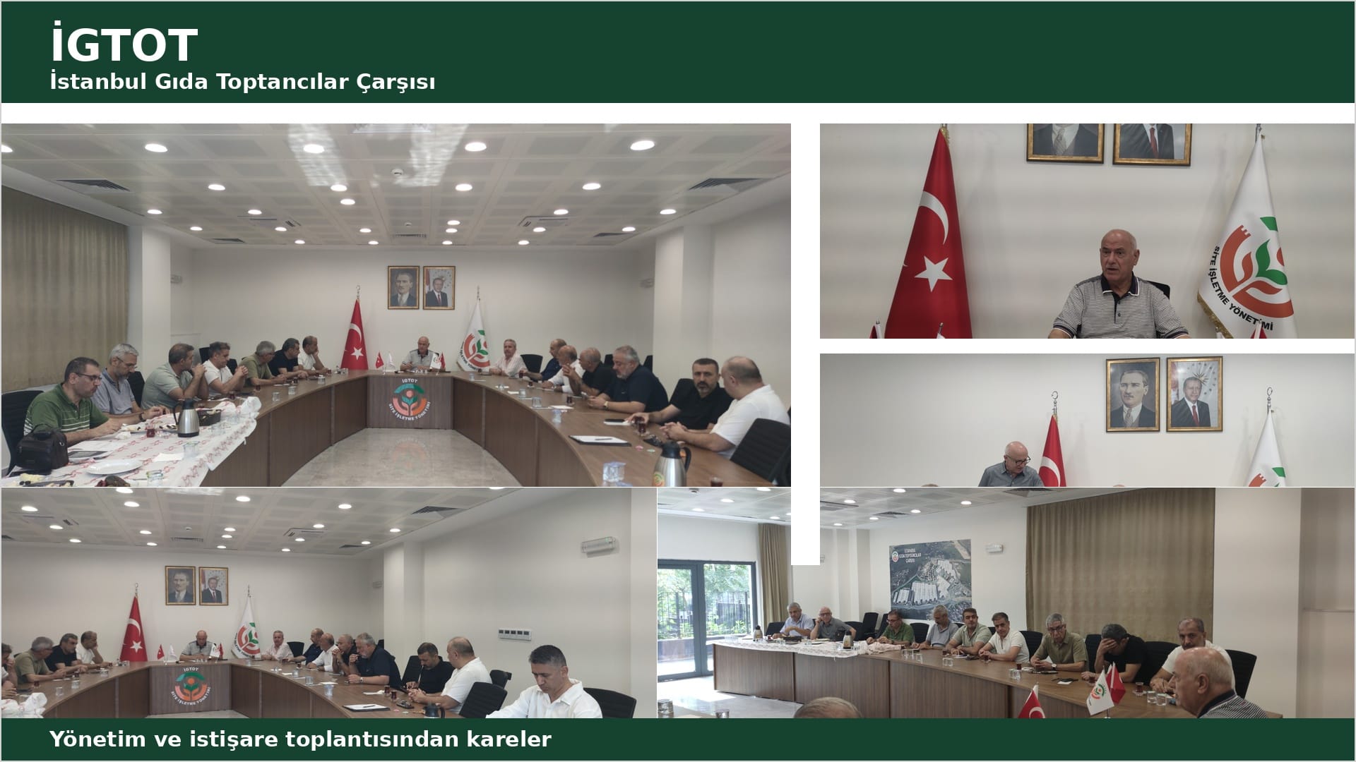 Gıda Toptancılar Kooperatifi (İGTOT) Yönetim Kurulu, kooperatifin çalışmaları, yeni dönem kararları ve gündemdeki konuları değerlendirmek üzere toplandı. Toplantıda ayrıca 26 Eylül 2026 tarihinde gerçekleştirilecek olağanüstü kurultayla ilgili önemli değerlendirmelerde bulunuldu.